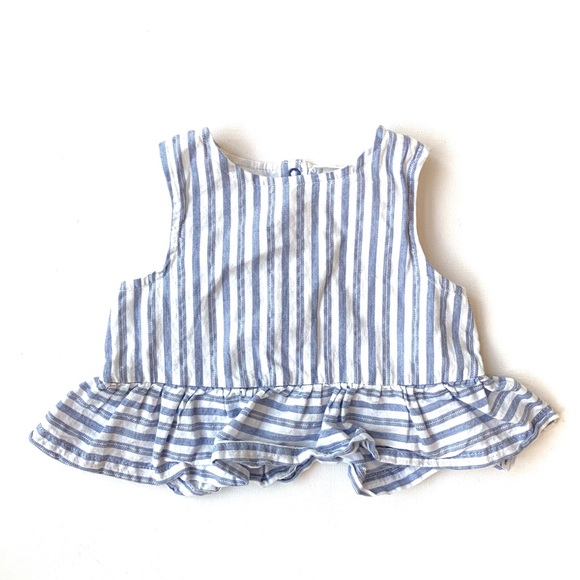 Cat & Jack Baby Girl Striped Ruffle Tank